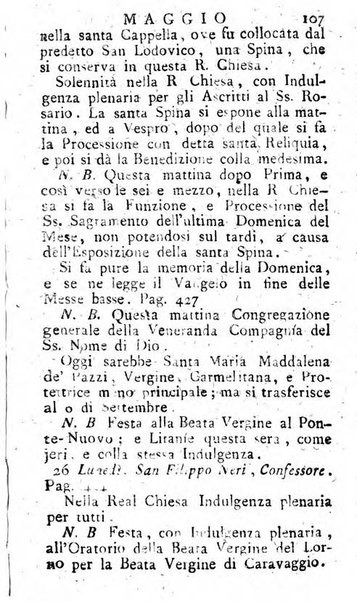 Diario di Colorno per l'anno 1777.[-1802.] nel quale trovansi segnate tutte le funzioni ecclesiastiche e tutte le indulgenze, oltre alla dichiarazione di varie cose necessarie, dilettevoli ed utili agli abitanti di Colorno a cui comodo, e uantaggio principalmente è stato composto