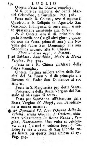 Diario di Colorno per l'anno 1777.[-1802.] nel quale trovansi segnate tutte le funzioni ecclesiastiche e tutte le indulgenze, oltre alla dichiarazione di varie cose necessarie, dilettevoli ed utili agli abitanti di Colorno a cui comodo, e uantaggio principalmente è stato composto