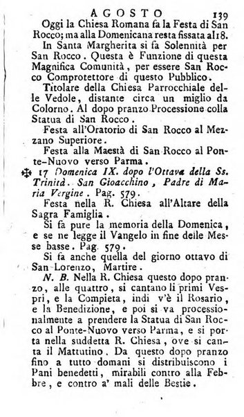 Diario di Colorno per l'anno 1777.[-1802.] nel quale trovansi segnate tutte le funzioni ecclesiastiche e tutte le indulgenze, oltre alla dichiarazione di varie cose necessarie, dilettevoli ed utili agli abitanti di Colorno a cui comodo, e uantaggio principalmente è stato composto