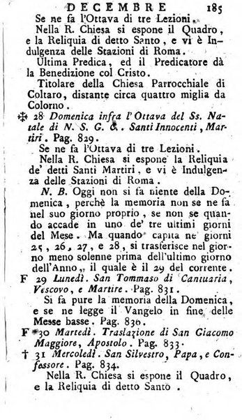 Diario di Colorno per l'anno 1777.[-1802.] nel quale trovansi segnate tutte le funzioni ecclesiastiche e tutte le indulgenze, oltre alla dichiarazione di varie cose necessarie, dilettevoli ed utili agli abitanti di Colorno a cui comodo, e uantaggio principalmente è stato composto