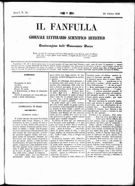 Fanfulla : giornale letterario, scientifico, artistico