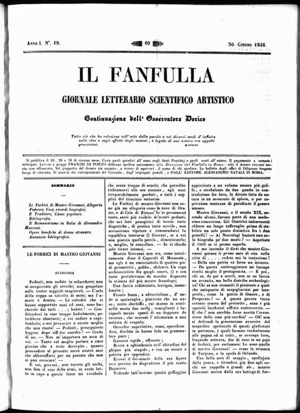 Fanfulla : giornale letterario, scientifico, artistico