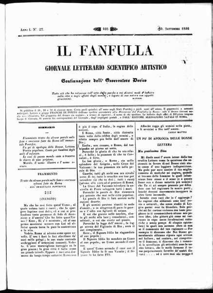 Fanfulla : giornale letterario, scientifico, artistico