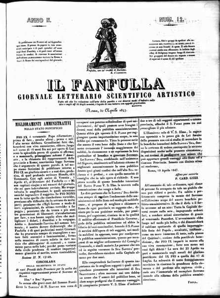 Fanfulla : giornale letterario, scientifico, artistico