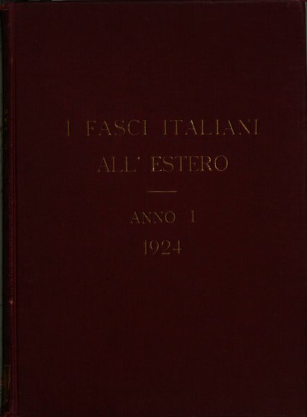 I fasci italiani all'estero bollettino della segreteria generale
