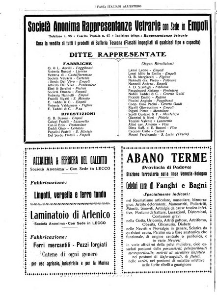 I fasci italiani all'estero bollettino della segreteria generale