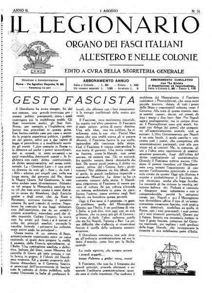 I fasci italiani all'estero bollettino della segreteria generale