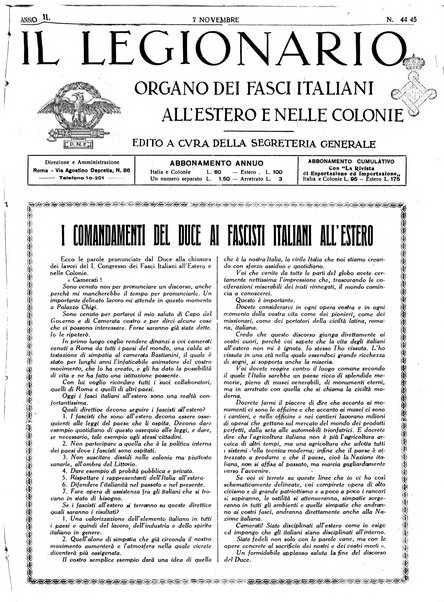 I fasci italiani all'estero bollettino della segreteria generale