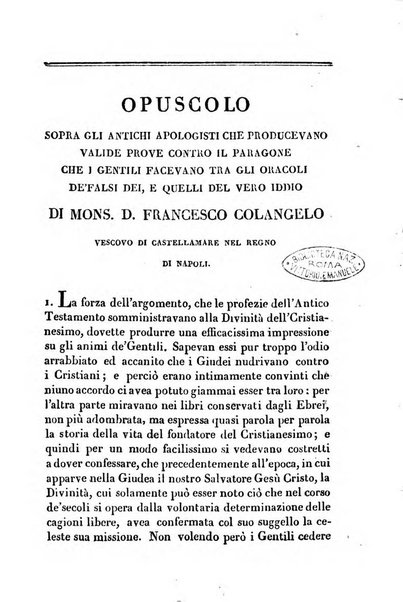 Giornale degli apologisti della religione cattolica