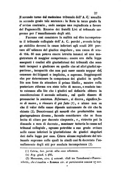 Giornale del Foro in cui si raccolgono le più importanti regiudicate dei supremi tribunali di Roma e dello Stato pontificio in materia civile