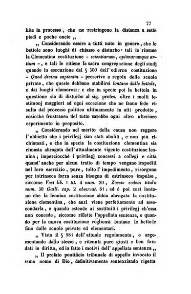 Giornale del Foro in cui si raccolgono le più importanti regiudicate dei supremi tribunali di Roma e dello Stato pontificio in materia civile