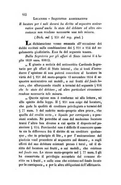 Giornale del Foro in cui si raccolgono le più importanti regiudicate dei supremi tribunali di Roma e dello Stato pontificio in materia civile