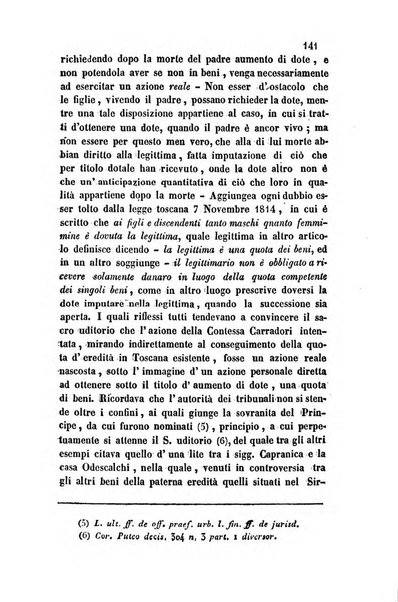 Giornale del Foro in cui si raccolgono le più importanti regiudicate dei supremi tribunali di Roma e dello Stato pontificio in materia civile