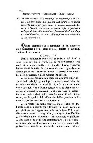 Giornale del Foro in cui si raccolgono le più importanti regiudicate dei supremi tribunali di Roma e dello Stato pontificio in materia civile