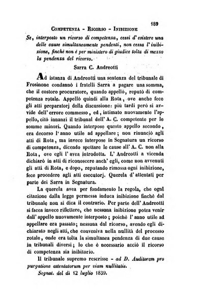 Giornale del Foro in cui si raccolgono le più importanti regiudicate dei supremi tribunali di Roma e dello Stato pontificio in materia civile