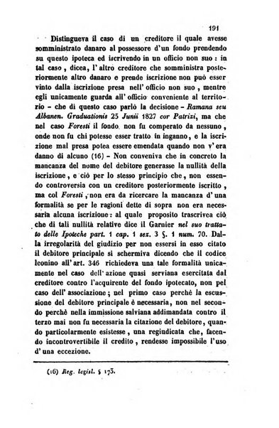 Giornale del Foro in cui si raccolgono le più importanti regiudicate dei supremi tribunali di Roma e dello Stato pontificio in materia civile