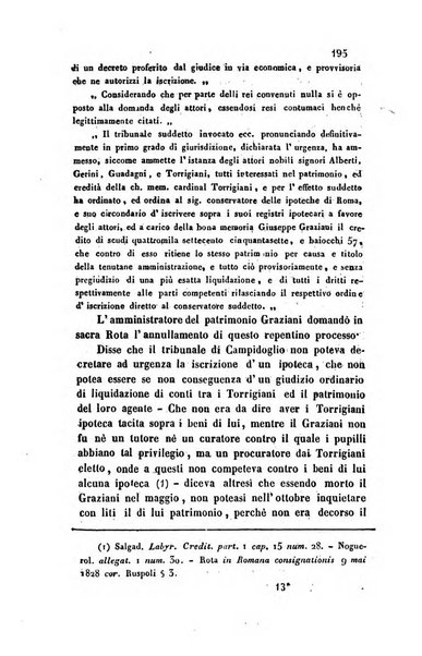 Giornale del Foro in cui si raccolgono le più importanti regiudicate dei supremi tribunali di Roma e dello Stato pontificio in materia civile