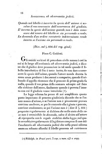 Giornale del Foro in cui si raccolgono le più importanti regiudicate dei supremi tribunali di Roma e dello Stato pontificio in materia civile