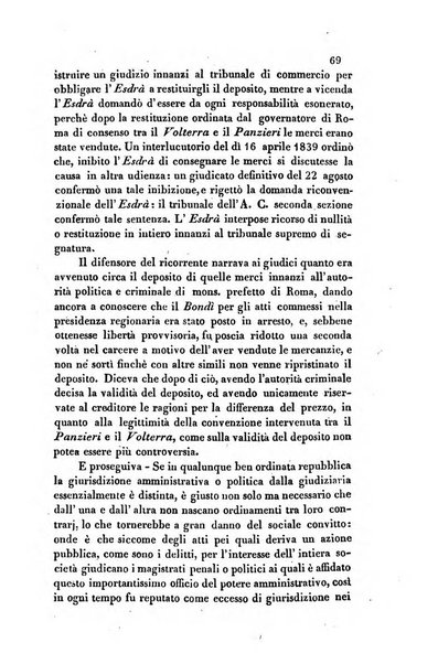 Giornale del Foro in cui si raccolgono le più importanti regiudicate dei supremi tribunali di Roma e dello Stato pontificio in materia civile