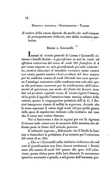 Giornale del Foro in cui si raccolgono le più importanti regiudicate dei supremi tribunali di Roma e dello Stato pontificio in materia civile