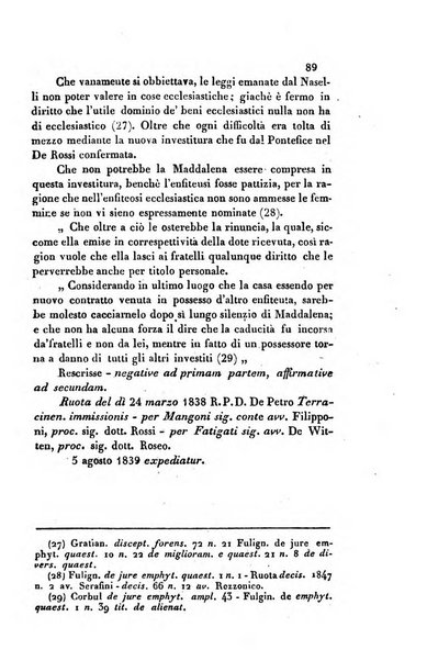 Giornale del Foro in cui si raccolgono le più importanti regiudicate dei supremi tribunali di Roma e dello Stato pontificio in materia civile