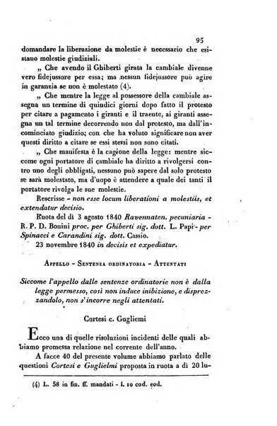 Giornale del Foro in cui si raccolgono le più importanti regiudicate dei supremi tribunali di Roma e dello Stato pontificio in materia civile