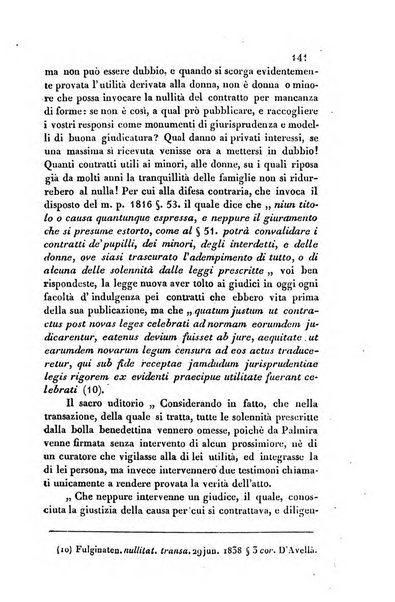 Giornale del Foro in cui si raccolgono le più importanti regiudicate dei supremi tribunali di Roma e dello Stato pontificio in materia civile