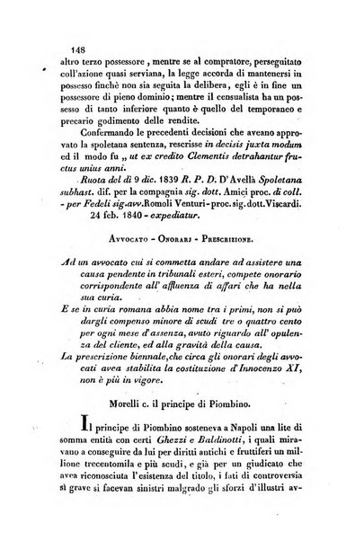 Giornale del Foro in cui si raccolgono le più importanti regiudicate dei supremi tribunali di Roma e dello Stato pontificio in materia civile