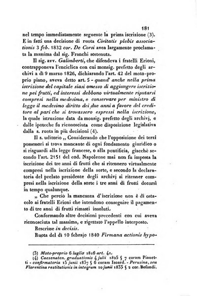 Giornale del Foro in cui si raccolgono le più importanti regiudicate dei supremi tribunali di Roma e dello Stato pontificio in materia civile