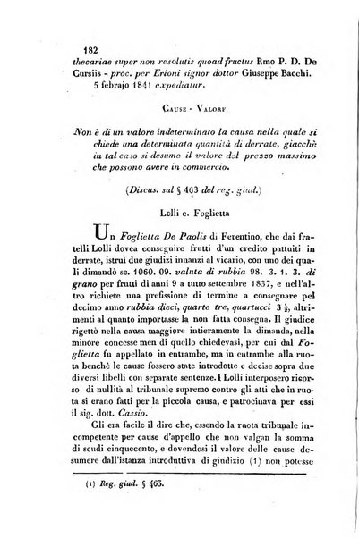 Giornale del Foro in cui si raccolgono le più importanti regiudicate dei supremi tribunali di Roma e dello Stato pontificio in materia civile