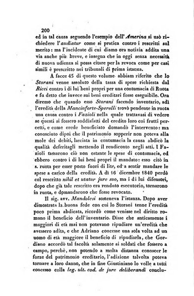 Giornale del Foro in cui si raccolgono le più importanti regiudicate dei supremi tribunali di Roma e dello Stato pontificio in materia civile