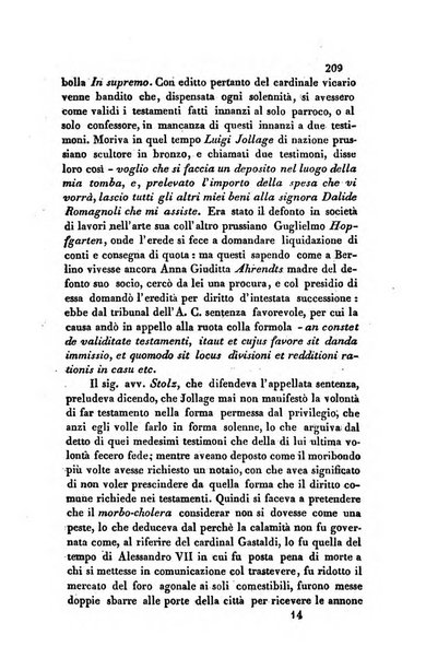 Giornale del Foro in cui si raccolgono le più importanti regiudicate dei supremi tribunali di Roma e dello Stato pontificio in materia civile