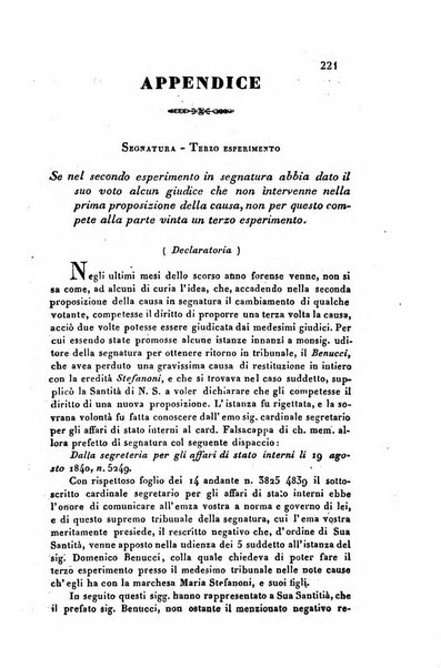 Giornale del Foro in cui si raccolgono le più importanti regiudicate dei supremi tribunali di Roma e dello Stato pontificio in materia civile