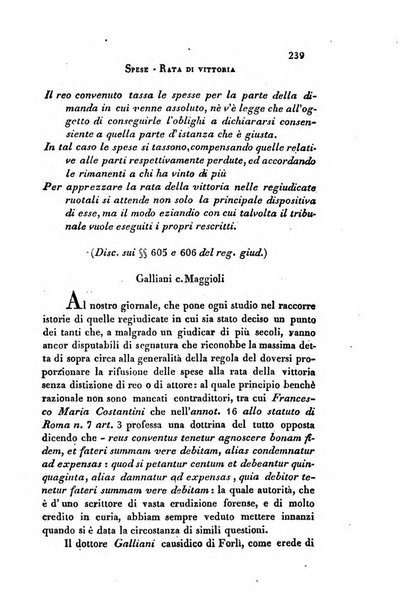 Giornale del Foro in cui si raccolgono le più importanti regiudicate dei supremi tribunali di Roma e dello Stato pontificio in materia civile