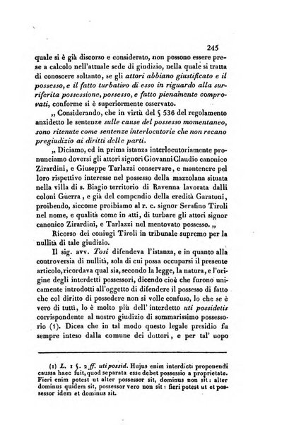 Giornale del Foro in cui si raccolgono le più importanti regiudicate dei supremi tribunali di Roma e dello Stato pontificio in materia civile