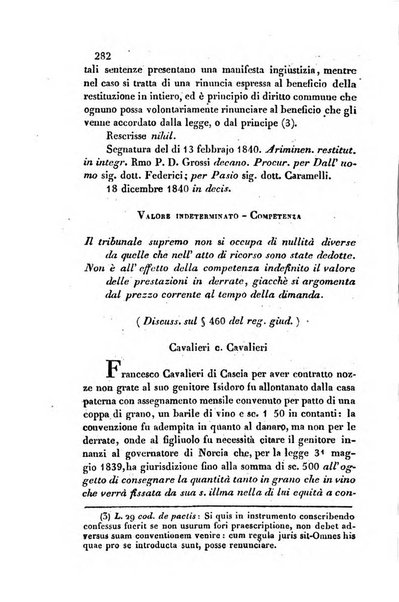 Giornale del Foro in cui si raccolgono le più importanti regiudicate dei supremi tribunali di Roma e dello Stato pontificio in materia civile