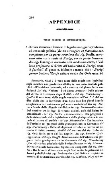 Giornale del Foro in cui si raccolgono le più importanti regiudicate dei supremi tribunali di Roma e dello Stato pontificio in materia civile