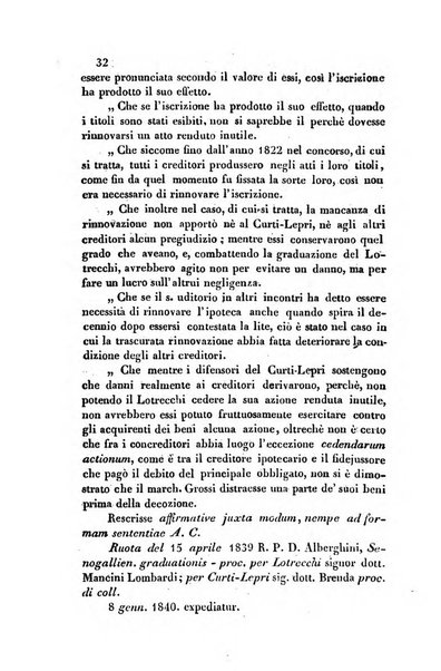 Giornale del Foro in cui si raccolgono le più importanti regiudicate dei supremi tribunali di Roma e dello Stato pontificio in materia civile