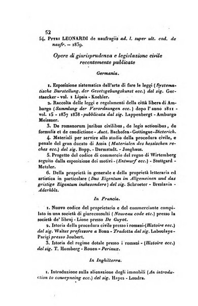 Giornale del Foro in cui si raccolgono le più importanti regiudicate dei supremi tribunali di Roma e dello Stato pontificio in materia civile