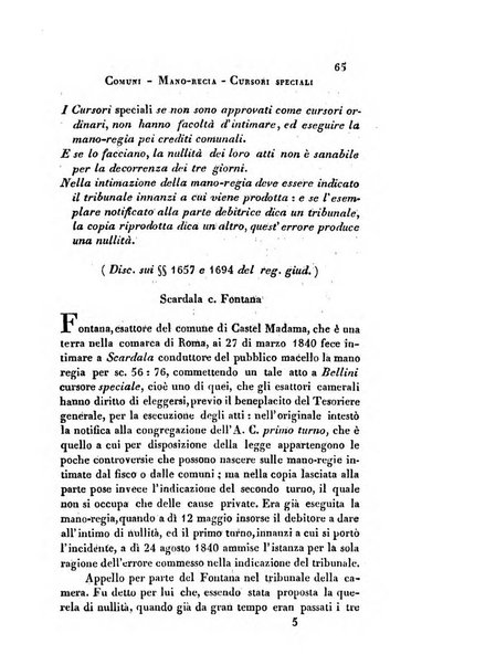 Giornale del Foro in cui si raccolgono le più importanti regiudicate dei supremi tribunali di Roma e dello Stato pontificio in materia civile