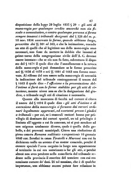 Giornale del Foro in cui si raccolgono le più importanti regiudicate dei supremi tribunali di Roma e dello Stato pontificio in materia civile