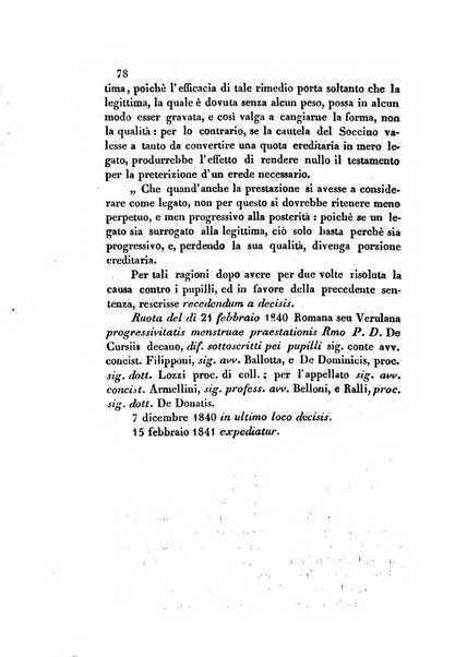 Giornale del Foro in cui si raccolgono le più importanti regiudicate dei supremi tribunali di Roma e dello Stato pontificio in materia civile