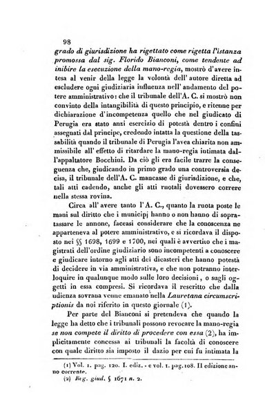 Giornale del Foro in cui si raccolgono le più importanti regiudicate dei supremi tribunali di Roma e dello Stato pontificio in materia civile