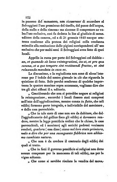 Giornale del Foro in cui si raccolgono le più importanti regiudicate dei supremi tribunali di Roma e dello Stato pontificio in materia civile