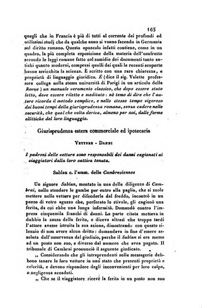 Giornale del Foro in cui si raccolgono le più importanti regiudicate dei supremi tribunali di Roma e dello Stato pontificio in materia civile