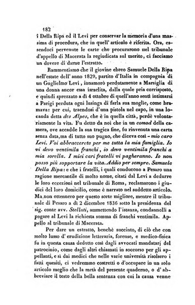 Giornale del Foro in cui si raccolgono le più importanti regiudicate dei supremi tribunali di Roma e dello Stato pontificio in materia civile