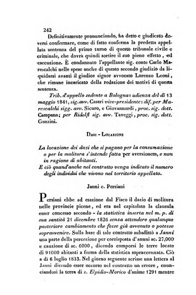 Giornale del Foro in cui si raccolgono le più importanti regiudicate dei supremi tribunali di Roma e dello Stato pontificio in materia civile