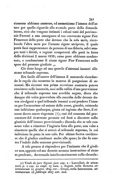 Giornale del Foro in cui si raccolgono le più importanti regiudicate dei supremi tribunali di Roma e dello Stato pontificio in materia civile