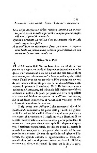 Giornale del Foro in cui si raccolgono le più importanti regiudicate dei supremi tribunali di Roma e dello Stato pontificio in materia civile