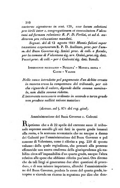 Giornale del Foro in cui si raccolgono le più importanti regiudicate dei supremi tribunali di Roma e dello Stato pontificio in materia civile